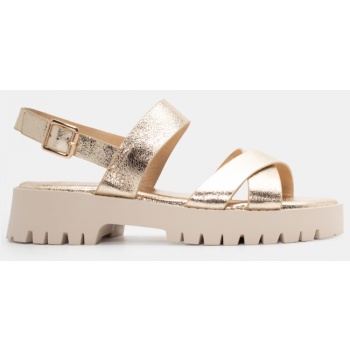 σανδάλια flatform με λουράκια & μπαρέτα σε προσφορά