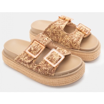 σανδάλια flatform με ψάθινα λουράκια  σε προσφορά