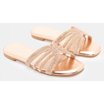 flat σανδάλια με strass - χαλκός σε προσφορά
