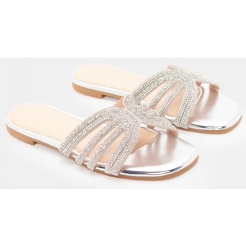 flat σανδάλια με strass - ασημί σε προσφορά