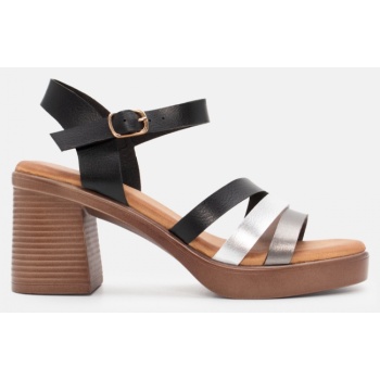 πλατφόρμες με λουράκια & μπαρέτα - μαύρο σε προσφορά