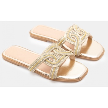 flat σανδάλια με strass - χρυσό σε προσφορά