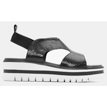 πλατφόρμες με λάστιχο - μαύρο