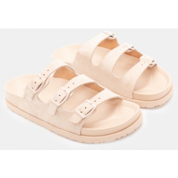 σανδάλια flatform με τόκες - μπεζ σε προσφορά