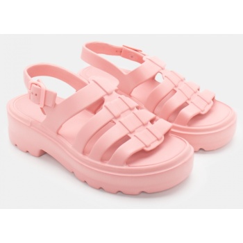 σανδάλια flatform με τόκα - ροζ σε προσφορά