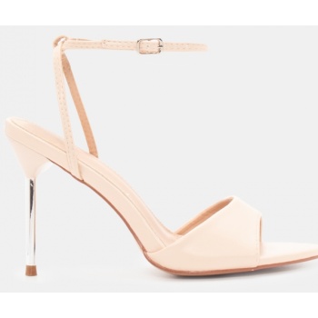 πέδιλα μυτερά με μπαρέτα - μπεζ σε προσφορά