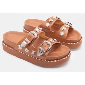 σανδάλια flatform με διπλές τόκες  σε προσφορά