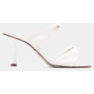  mules με στριφογυριστά λουράκια - λευκό