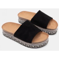 σανδάλια flatform boho - μαύρο