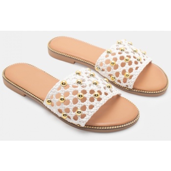 flat σανδάλια με ψάθινη πλέκτη φάσα  σε προσφορά