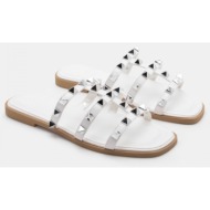  flat σανδάλια με τρουκς - λευκό