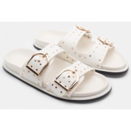  σανδάλια flatform με διακοσμητικά τρούκς - λευκό