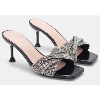 mules με φάσα από strass - μαύρο σε προσφορά