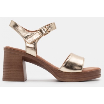 πλατφόρμες με φάσα & μπαρέτα - χρυσό σε προσφορά