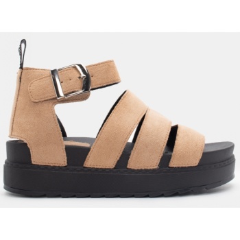 σανδάλια flatform με λουράκια & μπαρέτα σε προσφορά