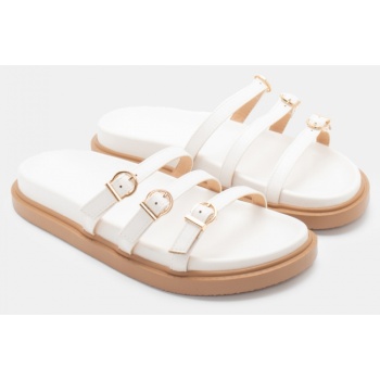 σανδάλια flatform με τόκες - λευκό σε προσφορά
