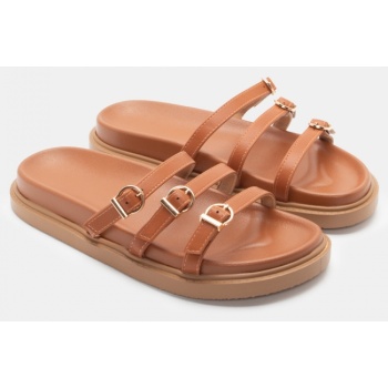 σανδάλια flatform με τόκες - κάμελ σε προσφορά