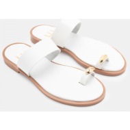  luigi design - σανδάλια flat με διακοσμητικό - λευκό