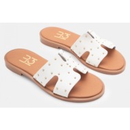  luigi design - flat σανδάλια με τρουκς - λευκό