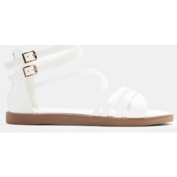 flat σανδάλια με φερμουάρ - λευκό σε προσφορά
