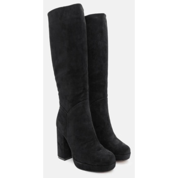 μπότες με φιάπα & τακούνι - μαύρο σε προσφορά