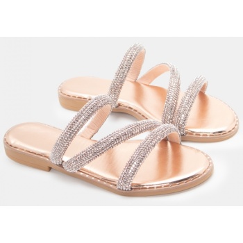 flat σανδάλια με strass - χαλκός σε προσφορά