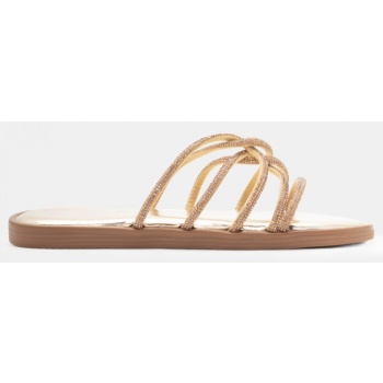 flat σανδάλια με λουράκια από strass  σε προσφορά