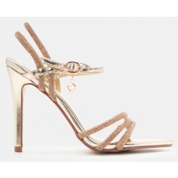 πέδιλα με strass & διακοσμητική καρδία σε προσφορά