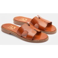  luigi design - flat σανδάλια με ανοίγματα στο πλάι - ταμπα