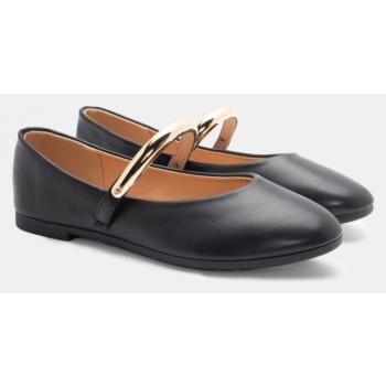 μπαλαρίνες με χρυσή λεπτομέρεια - μαύρο σε προσφορά