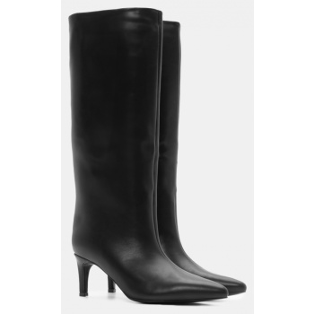 μπότες μυτερές μονόχρωμες - μαύρο-ματ σε προσφορά