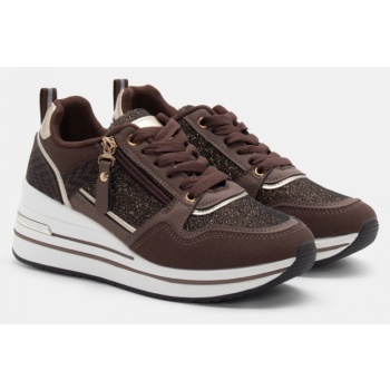 sneakers δίσολα με strass & φερμουάρ  σε προσφορά