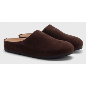 clogs σαμπό μονόχρωμα - καφέ σκούρο σε προσφορά