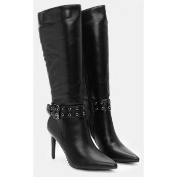 μπότες μυτερές με διακοσμητικό ζωνάκι  σε προσφορά