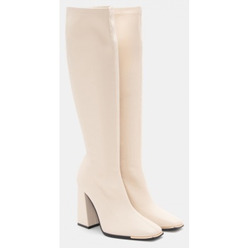 μπότες με μεταλλική λεπτομέρεια - μπεζ σε προσφορά