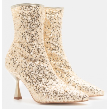 μποτάκια μυτερά με παγιέτες - χρυσό σε προσφορά