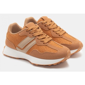 sneakers σε συνδυασμό χρωμάτων - κάμελ σε προσφορά