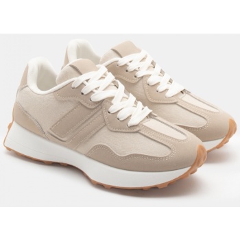 sneakers σε συνδυασμό χρωμάτων - μπεζ σε προσφορά