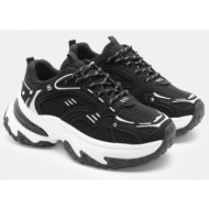  sneakers chunky με συνδυασμό χρωμάτων - μαύρο