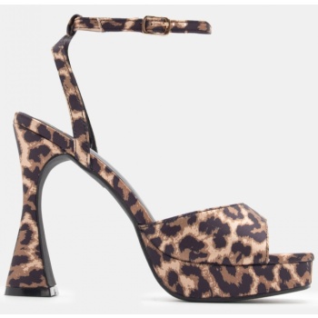 πέδιλα με τακούνι & φιάπα - animal print σε προσφορά