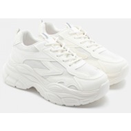  sneakers chunky με δίχτυ - μπεζ