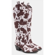μπότες cowboy cow print ...