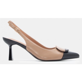 γόβες μυτερές με διακοσμητική τόκα  σε προσφορά