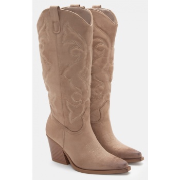 μποτάκια cowboy μυτερά με κέντημα  σε προσφορά