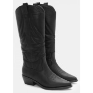  μπότες cowboy με κέντημα - μαύρο