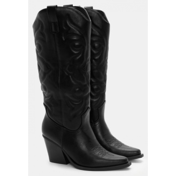 μποτάκια cowboy μυτερά με κέντημα  σε προσφορά