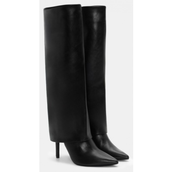 μπότες μυτερές με εφέ αναδιπλούμενης σε προσφορά