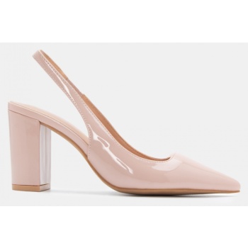 γόβες μυτερές με λάστιχο - nude σε προσφορά