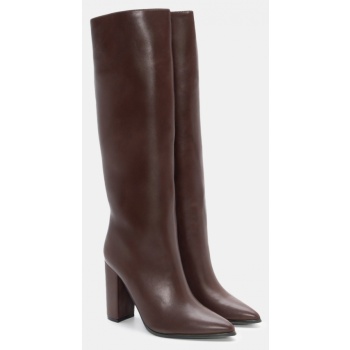 μπότες μυτερές με τακούνι - καφέ σκούρο σε προσφορά