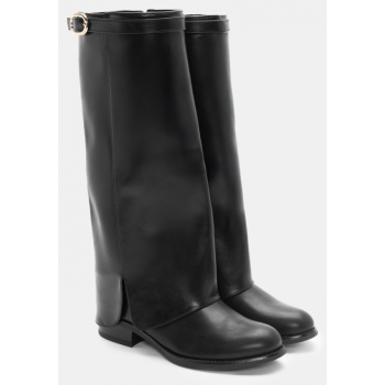 μπότες με εφέ αναδιπλούμενης φάσας  σε προσφορά